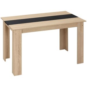 Mesa de refeição 120x69x75 cm bicolor Homcom, casa - mesas