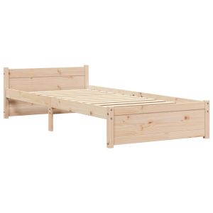 vidaXL estructura de cama sin colchón madera maciza 90x200 cm