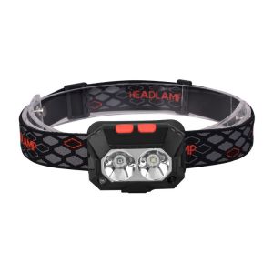 Lanterna LED USB 6 modos IPX4 camping caminhada pesca recarregável