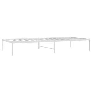 vidaXL estructura de cama sin colchón metal blanco 90x200 cm