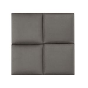 Conjunto de 4 painéis de parede carpino veludo 30x30cm - cinzento escuro