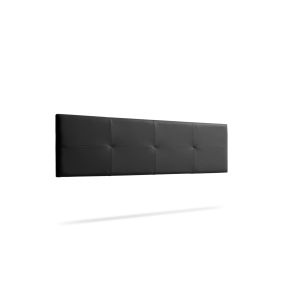 Cabeceira estofada altea pele sintética 190x50x5 cm - preto - moonia