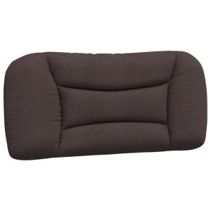 vidaXL cabecero de cama acolchado tela marrón oscuro 80 cm