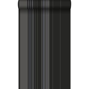 Origin papel de parede riscas pretoebronze brilhante 53 cm x 10.05 m