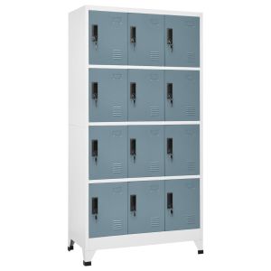Cacifo aço 90x45x180 cm cinza-claro e cinza-escuro wgo3753