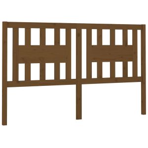 vidaXL cabecero madera maciza de pino marrón miel 126x4x100 cm