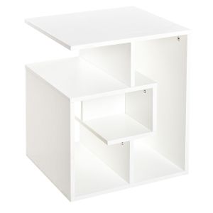 Mesa de apoio 45x40x55 cm aglomerado de madeira color blanco Homcom