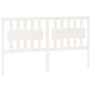 vidaXL cabecero de cama madera maciza de pino blanco 165,5x4x100 cm