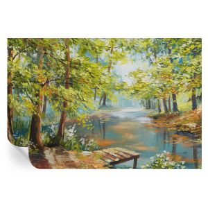 Papel de parede vinílico lago idílico 104x152 tulup