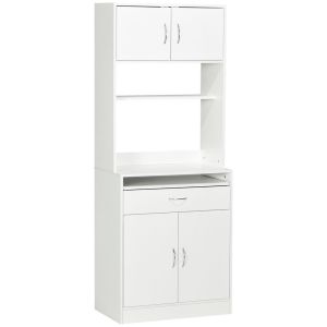 Armário de cozinha 70x40x180 cm color blanco Homcom, casa - cozinha