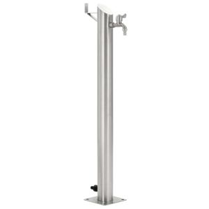 vidaXL columna de agua de jardín acero inoxidable redonda 95 cm