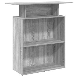 Balcão de receção 100x40x104 cm em cinza sonoma