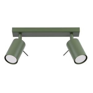 Luminária de teto ring 2 verde oliva aço 30x17x6cm