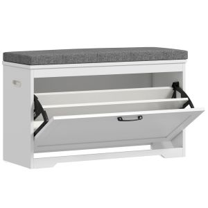 Banco sapateira 80x30x50 cm color blanco Homcom