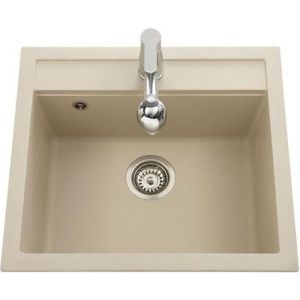 Pia de granito bege aquasanita quadris 1 cuba 565x500