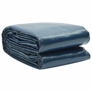 Película para piscina pe solar flutuante 800x500cm preto e azul