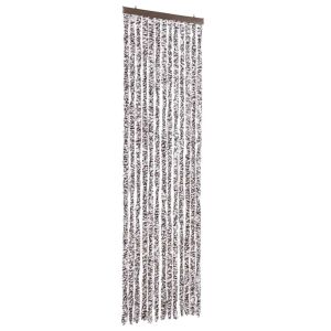 Cortina anti-insetos 56x200 cm chenille castanho e bege