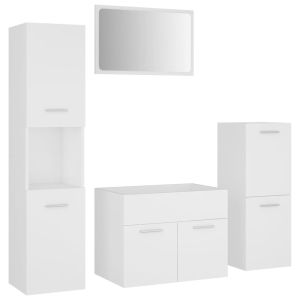 Conjunto de móveis de casa de banho contraplacado branco