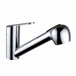 Torneira misturador para lavatório de latão clever com bico horizontal extr