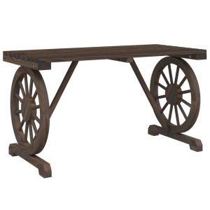 Mesa de jardim vidaxl em madeira de abeto maciça 115x55x65 cm