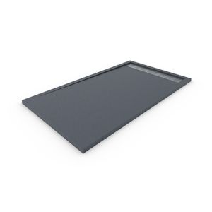 Base de duche em resina com quadro. Cinza grafite90x150cm
