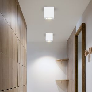 Nettlife refletor branco de superfície gu10 refletor quadrado de