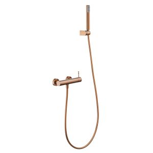 Conjunto de duche monocomando em latão e zama ouro rosa pvd