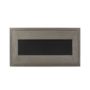 Cabeceira 160x8x90 em madeira cinza, metal preto