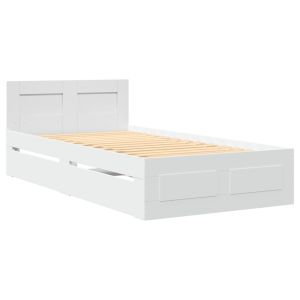 vidaXL estructura de cama con cabecero sin colchón blanco 100x200 cm