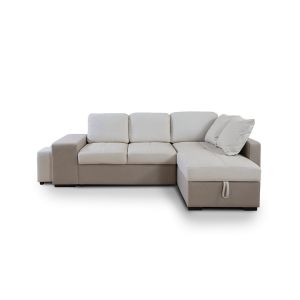 Sofá-cama chaise longue stacy 250cm bege, chaise direita