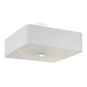 Lámpara de techo lokko 5 blanco tela/vidrio/acero 45x25x45cm