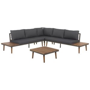 Conjunto lounge madeira de acácia cinzento corato