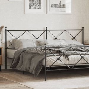 Cabeceira de cama 193 cm metal preto ptob6338