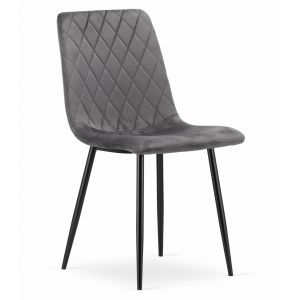 Valora turin veludo cinza escuro ergonômica sala de estar