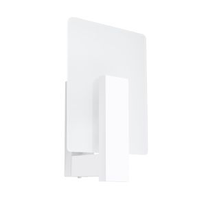 Lámpara de pared lappo 1 blanco madera/vidrio 16x30.5x12cm