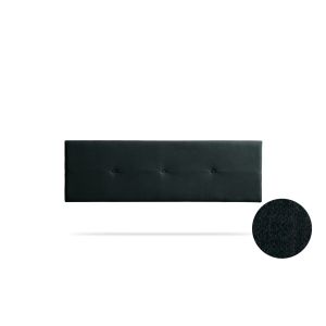 Cabeceira estofada napoli aqualine 210x50x5 cm - preto - moonia