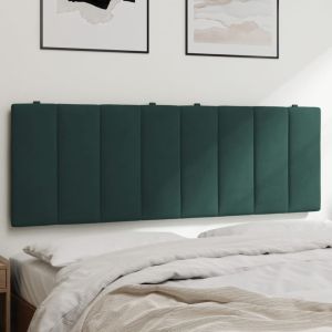 Almofadão de cabeceira 120 cm veludo verde-escuro ptob4065