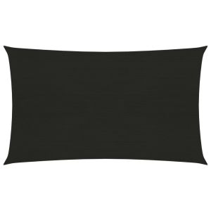 vidaXL toldo de vela hdpe negro 160 g/m² 2,5x5 m