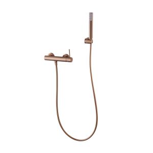 Torneira duche monza monocomando – ouro rosa – chuveirinho redondo