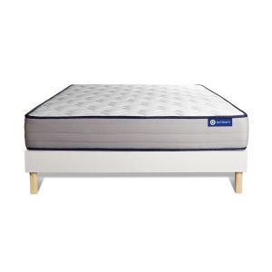 Conjunto de estrado branco + colchão actisom actilatex form (180x190 cm - e