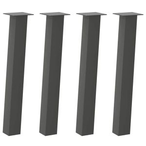Pés de mesa - helloshop26 - 80x80x72 cm - aço termolacado - antracite - con