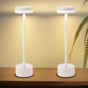 Nettlife lâmpada de mesa branco 8x8(2er-set)