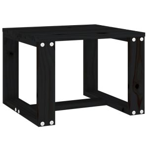 Mesa de apoio p/ jardim 40x38x28,5 cm pinho maciço preto