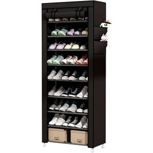 Tecido para sapateira para sapatos nyana home 160x88x30 cm 27 pares preto