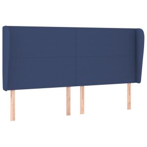 vidaXL cabecero con orejas de tela azul 163x23x118/128 cm