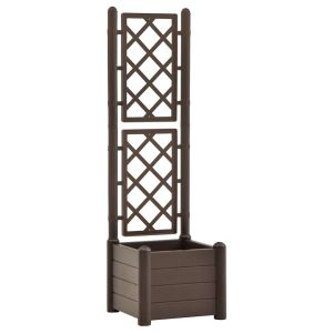 Jardinera con enrejado PP  43x43x142 cm