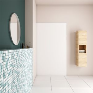 Painel de parede de chuveiro em alumínio,branco fosco,90x210cm