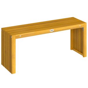 Banco de jardim 110x30x45 cm madeira de acácia color marrón Outsunny