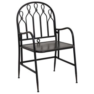 Cadeira metal preta 55x56x96