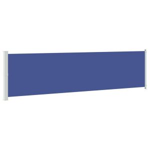 Toldo lateral retrátil para pátio 600x160 cm azul